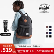 Herschel加拿大赫行 經(jīng)典系列Heritage男女書包通勤包雙肩背包 經(jīng)典黑色/褐色皮革 24升