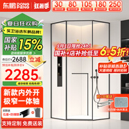 東鵬（DONGPENG）東鵬2025新款淋浴房鉆石型洗澡房浴室干濕分離玻璃隔斷淋浴間 雅黑 1000*1200*2000 升級1.0壁厚不銹鋼+隱藏一體軸