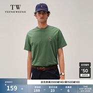 Teenie Weenie Men小熊男裝簡(jiǎn)約夏季t恤情侶休閑圓領(lǐng)涼感白色短袖 升級(jí)款-淺綠色 XL 180