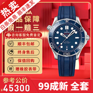 【二手99新】歐米茄（OMEGA）男表海馬系列300米潛水運動全自動機械夜光防水日歷顯示商務(wù)瑞士手表 全套42藍(lán)膠210.32.42.20.03.001