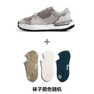 馬登 MADEN男鞋2023新款秋季溶解英訓(xùn)鞋子男款小眾老爹鞋休閑鞋復(fù)古運動鞋 淺灰色 三雙短襪 43 男款
