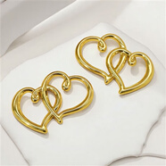 沙灘度假風(fēng)雙層米珠腳鏈雙愛(ài)心串珠項鏈松石項鏈手鏈身體鏈組合女 AC319-01金色單個(gè)