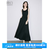 晚白【斷碼清倉(cāng)拼手速】無(wú)袖打底a字連衣裙設(shè)計(jì)感百搭顯瘦內(nèi)搭長(zhǎng)裙 黑色 M 【高個(gè)子加長(zhǎng)版】