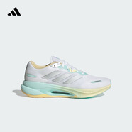 adidas「馳步」VELOSTAR透濕排汗緩震回彈boost體測(cè)跑鞋阿迪達(dá)斯 白色/淺橙黃/金屬銀     36