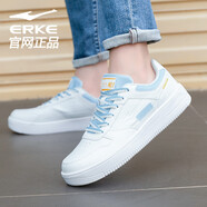 鴻星爾克男鞋冬季板鞋男士小白鞋2025休閑熊貓板鞋潮旅游運動(dòng)鞋子男 微晶白/晴山藍1245 39