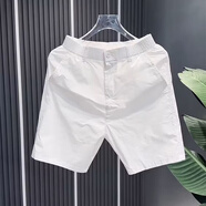 依蔻蘭蒂（yiKOULANDi）休閑短褲男士夏季薄款2025新款潮牌純白色 白色 均碼 M