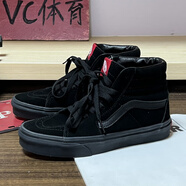 VANSSk8黑色反毛皮高幫運(yùn)動(dòng)休閑板鞋黑武士VN000D5IBKA 黑色 VN000D5IBKA 36