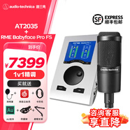 鐵三角（Audio-technica） AT2035 電容麥克風(fēng) 全電腦K歌 主播 直播麥克風(fēng) 專(zhuān)業(yè)錄音話(huà)筒 專(zhuān)業(yè)設備 專(zhuān)業(yè)調試聲卡麥克風(fēng) 搭配RME Babyface Pro FS