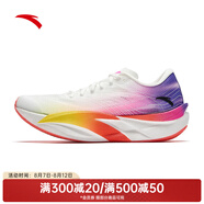 安踏（ANTA）C202 6代丨馬拉松碳板競(jìng)速跑鞋 【男款】紙莎白/熒光晨曦紅/紅-5 42