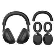 三只青蛙適用SONY索尼WH-1000XM6頭戴式耳機保護套耳帽套XM5頭梁套橫梁套耳塞棉套耳麥海綿套防水防汗防刮 【推薦】三件套【黑色】 索尼WH-1000XM6