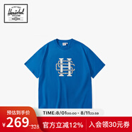 Herschel加拿大赫行 休閑運(yùn)動圓領(lǐng)字母印花短袖T恤中性 亮藍(lán)色 XS