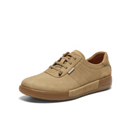 暇步士（Hush Puppies）商場同款秋新款舒適百搭商務(wù)男休閑皮鞋B7J02CM4 卡其色 42