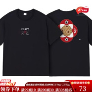 CLOT潮流CLOT 陳冠希主理 F.C.系列 凝結蹴鞠印花男女情侶美式重磅 黑短袖重磅小花前后款 S 建議體重85-100