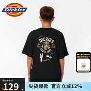 dickies純棉短袖T恤男夏季款寬松涼感半袖上衣美式體恤潮流男裝DK0A87DC 黑色 M
