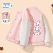 班尼路女童外套春秋款棒球服兒童秋裝休閑童裝衣服女大童秋季開(kāi)衫上衣薄