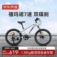 京東京造20寸兒童自行車6-13歲 山地自行車7速碟剎升級款-時空銀