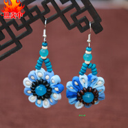 SNQP云南旅游耳環(huán)云南大理民族風(fēng)扎染耳環(huán)布藝花朵925銀飾百搭復古個(gè) 55號