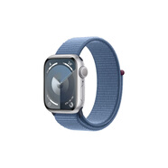 Apple Watch Series 9 (GPS)；41毫米銀色鋁金屬表殼；凜藍色回環(huán)式運動(dòng)表帶 MR923CH/A*企業(yè)專(zhuān)享