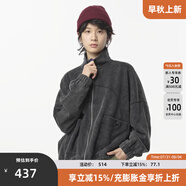 幻走（MOVEUP）2024冬季新款.FUN系列純棉復(fù)古織嘜跳點棉繩短款外套女 黑色 M