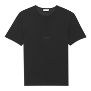 伊夫·圣羅蘭（Yves Saint Laurent）男裝新款T恤圓領(lǐng)短袖套頭衫休閑裝羊毛刺繡胸口百搭 黑色 S