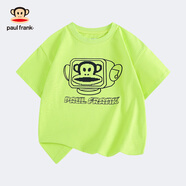 大嘴猴（paul frank）童裝兒童短袖T恤2025款男女童寬松舒適休閑純棉中大童上衣 050B熒光綠 130