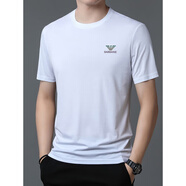 EMPORIO ARMANI EA7阿瑪尼夏季阿瑪短袖T恤圓領(lǐng)潮流純·棉修身印花休閑半袖體恤薄 1白色 2XL 185/100A 建議175-190斤