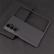 粵深三星ZFold7手機(jī)殼凱夫拉拼接色磁吸充電超薄全包防摔zfold7折疊磨砂保護(hù)套輕奢高端定制商務(wù)男女款 精孔啞黑 整套 1500D 三星ZFold7