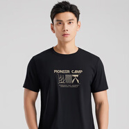 拓路者（Pioneer Camp）涼感t恤男夏季潮流印花圓領(lǐng)短袖上衣青少年體恤半袖 冰曜黑 S