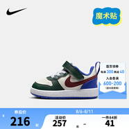 NIKE 耐克男女童休閑板鞋COURT BOROUGH輕便舒適兒童魔術(shù)貼運動(dòng)鞋低幫 DV5458-300 23.5 【建議腳長(cháng)13cm】
