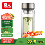 富光雙層玻璃杯大容量帶茶隔水杯高硼硅泡茶杯子商務(wù)男士辦公杯