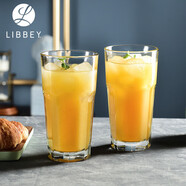 Libbey利比玻璃杯必勝客同款直布羅陀加厚大容量果汁飲料杯473ML2只