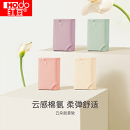 紅豆內(nèi)褲女純色棉質(zhì)印花蝴蝶結(jié)三角內(nèi)褲4條裝 組合五 175/80A