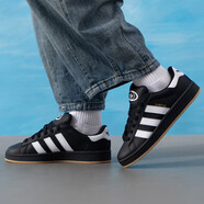 adidas阿迪達(dá)斯三葉草男鞋女鞋板鞋 25夏季新款情侶金標(biāo)貝殼休閑鞋子女 黑/白標(biāo)三條紋JP9997 42