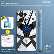 留春 opporeno8Pro手機殼reno8Pro保護套oppo防摔全包軟超薄情侶潮男硅膠機械 Reno8 Pro【熏衣灰-黑白鎧甲】全包鏡頭