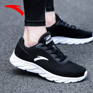安踏（ANTA）男鞋輕便冬季跑步鞋男2025新款網(wǎng)面透氣軟底運動(dòng)鞋休閑旅游鞋子男 黑/安踏白 網(wǎng)面透氣 39