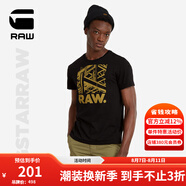 G-STAR RAW時(shí)尚夏季熱銷款純棉寬松短袖印花圓領(lǐng)t恤男半袖D24685 黑色 XS