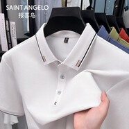 報(bào)喜鳥(niǎo)（SAINT ANGELO）報(bào)喜鳥(niǎo)男士短袖polo衫夏季薄款翻領(lǐng)t恤寬松大碼休閑半袖體恤 白色 白色 L 170/