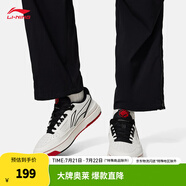 李寧（LI-NING）反伍新秀Rookie丨籃球鞋情侶款春季籃球文化鞋ABCU009 乳白色/朱砂紅-1 44