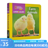 英文原版 National Geographic Kids Look and Learn 國家地理少兒版系列 紙板圖畫書 親子閱讀繪本 綠山墻 Farm Animals