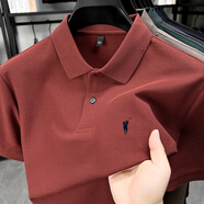 皮爾卡丹（pierre cardin）純棉短袖polo衫男2025夏季刺繡馬標(biāo)休閑全棉半袖t恤男 紅色   【棉】 M 建議100-120斤