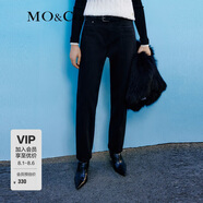 MO&Co.【吸光發(fā)熱】高腰小直筒九分黑色牛仔褲