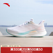 安踏（ANTA）氫跑7丨運(yùn)動(dòng)鞋女網(wǎng)面透氣跑步鞋女輕便舒適軟底跑鞋回彈122525541 雪花白/凡粉/冰爽藍(lán)-1 36.5
