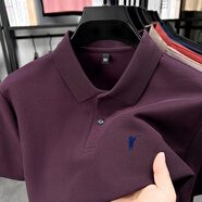 POLO SPORT奧萊品牌折扣保羅短袖T恤男棉夏季新款刺繡馬標(biāo)polo衫 紫色[100％純棉] XL-175[適合140-155斤] 均碼