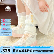KAPPA卡帕女鞋厚底滑板鞋子女2024夏季新款運動(dòng)休閑鞋軟底德訓鞋小粉鞋 經(jīng)典白/冷灰色 39