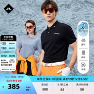 金林德伯格（J.Lindeberg）商場同款GOLF夏季新款情侶翻領T恤短袖商務POLO衫男女52413Z031 RPR黑色 S