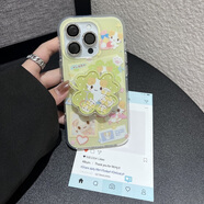 四葉草貓咪適用蘋(píng)果16plus殼iPhone14promax新款vivos20小米15帶 白色殼YD0803254A四葉草小貓+支 OPPO K11