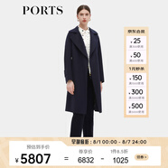 PORTS寶姿秋冬新品女裝大衣YLD9C027LZW019 丈青混色 S