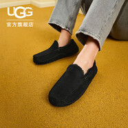 UGG秋季男士舒適平底圓頭純色休閑鞋樂福鞋 1115149BLK|黑色41