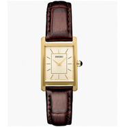精工(SEIKO)手表太陽能簡(jiǎn)約時(shí)尚方形皮帶腕表男女表SUP250SWR054 SWR066 女款棕色
