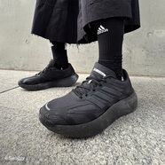 阿迪達斯 （adidas）男鞋跑步鞋 秋季新款ADIZERO ARUKU運動鞋慢跑鞋緩震透氣休閑鞋 JH7772/黑色/碳黑/亮金屬鐵灰 42.5